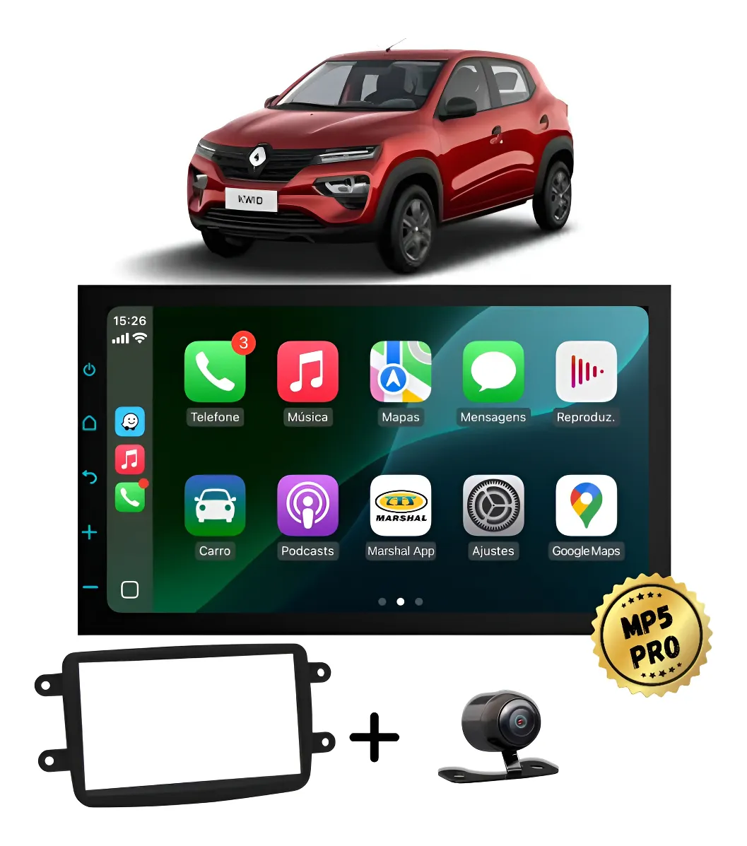 Kit Multimidia Mp5 Pro+ 7  Renault Kwid
