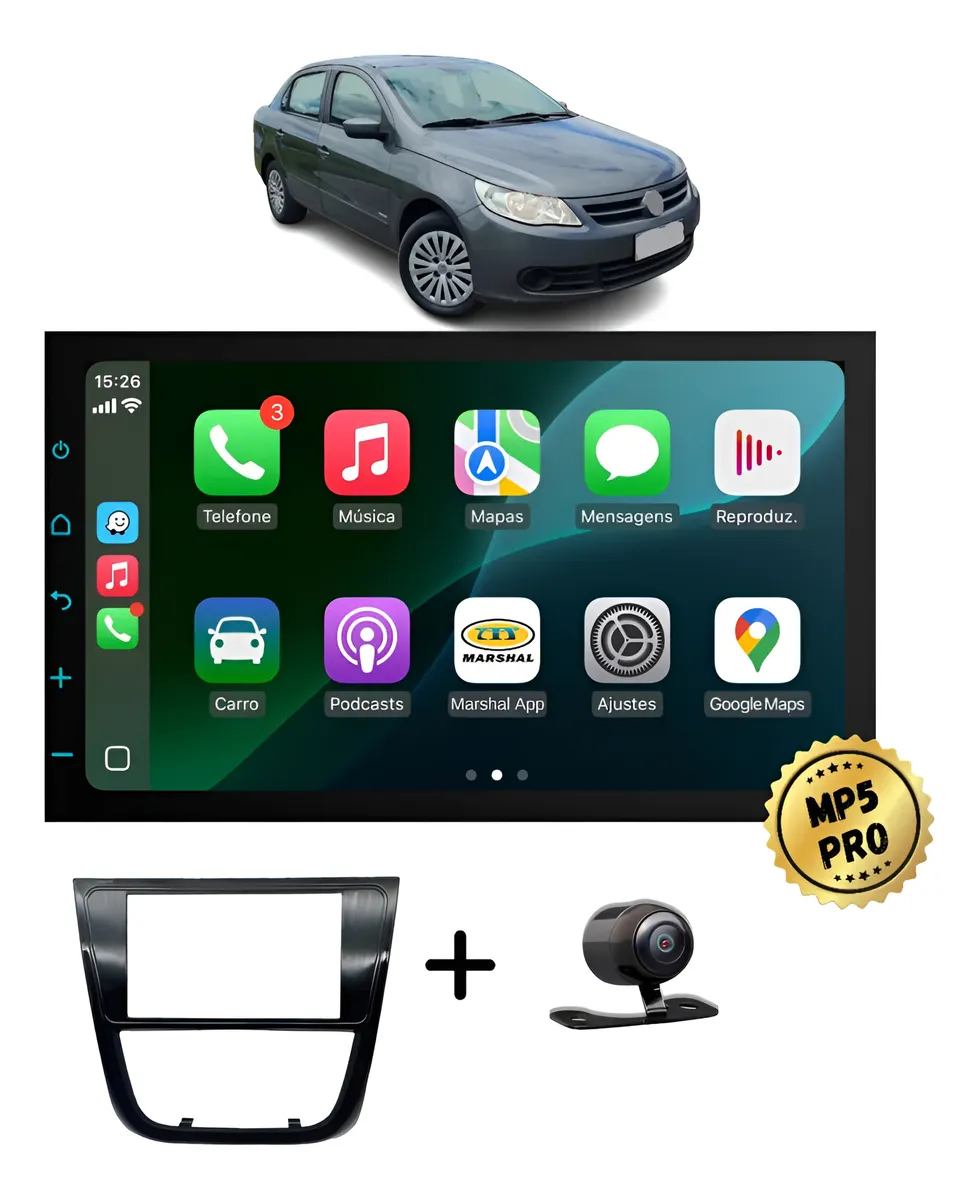 Kit Multimidia Mp5 Pro+ 7  Vw Voyage G5