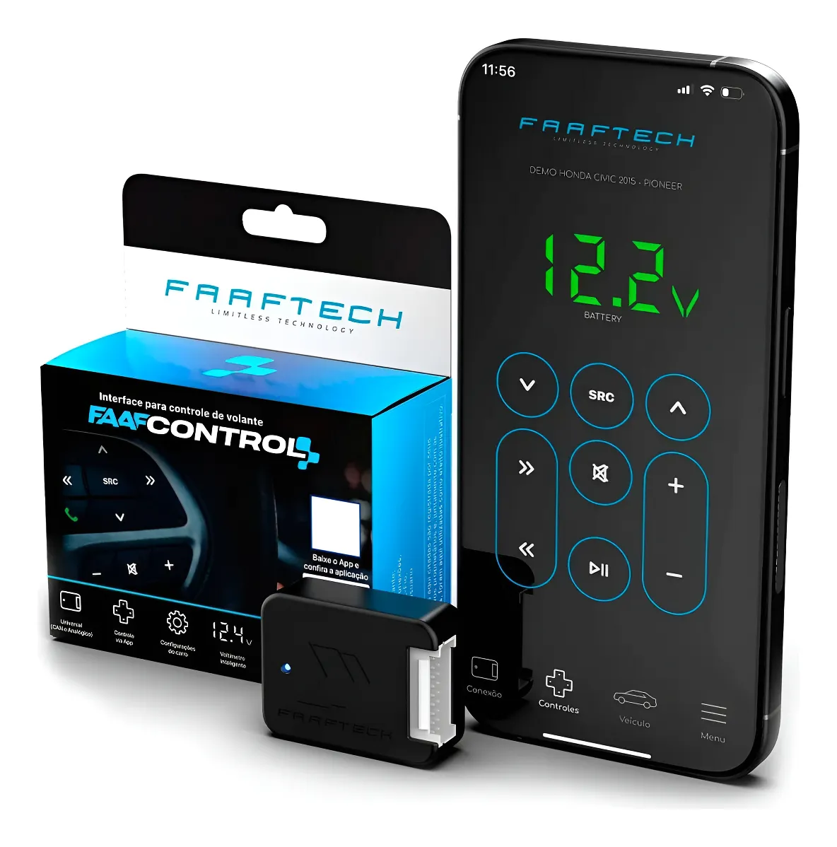 Interface Comando De Volante E Controle Distância Faaftech