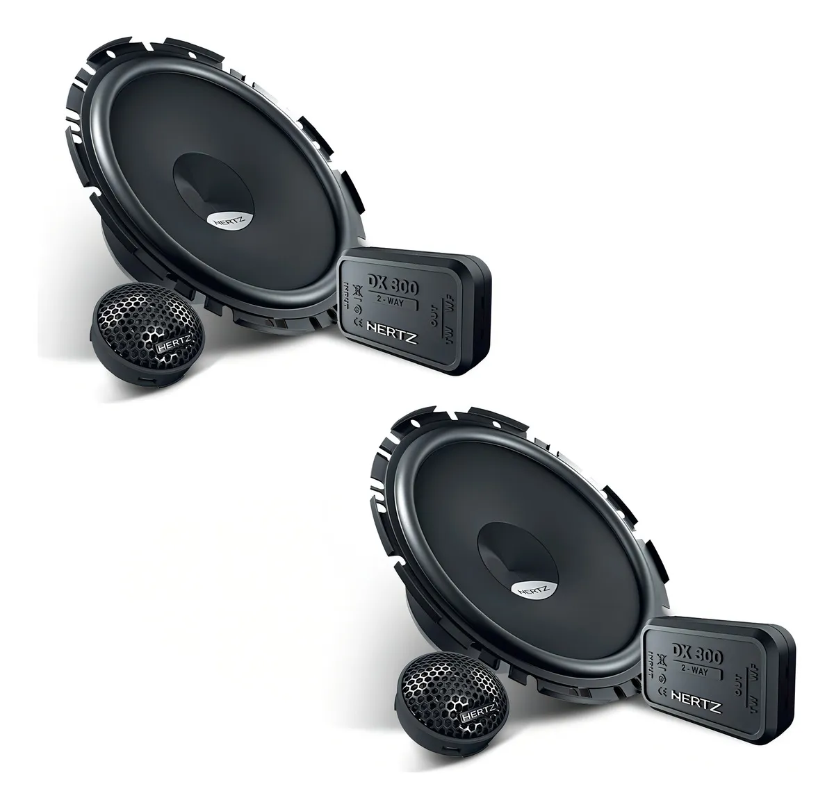 Kit Alto Falante 2 Vias Hertz Dsk 170.3 6'' 160w Qualidade Cor Preto