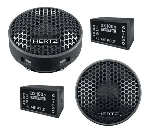 Par Mini Tweeter Hertz Dieci Dt 24.3 80w Rms Profissional Cor Preto