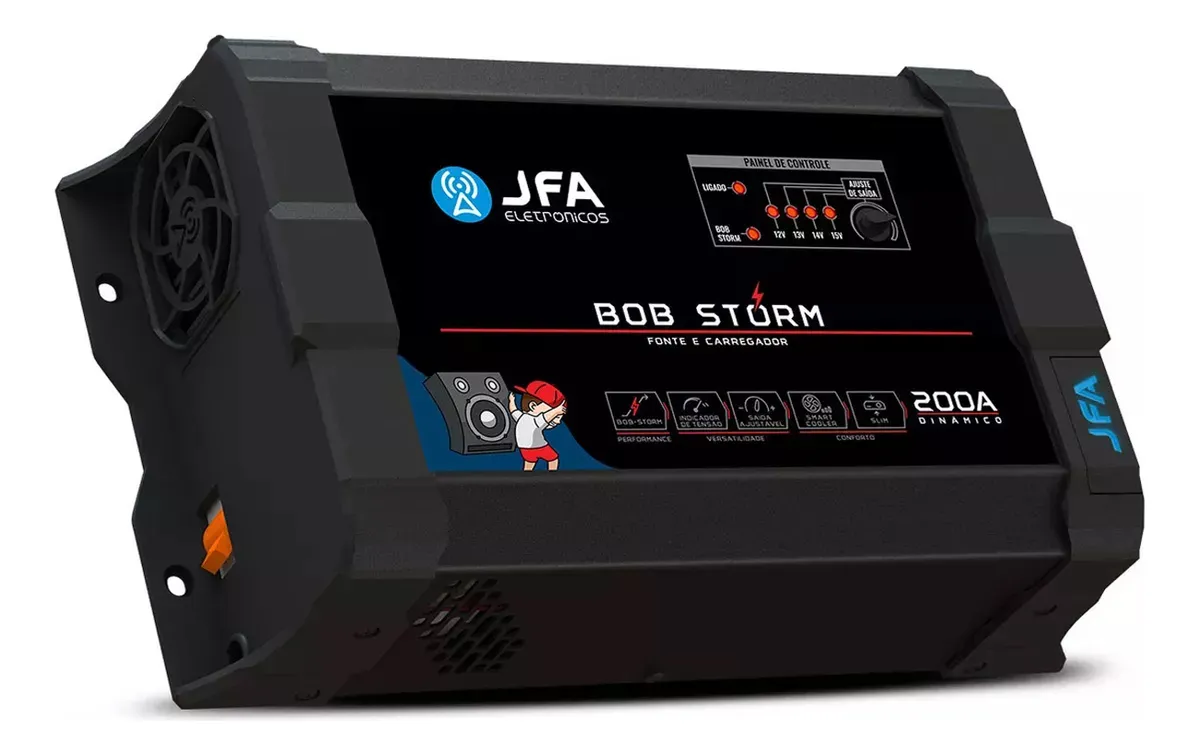 Fonte Automotiva JFA Storm 200A Bivolt para Caixas Bob 3800W SEM Bateria