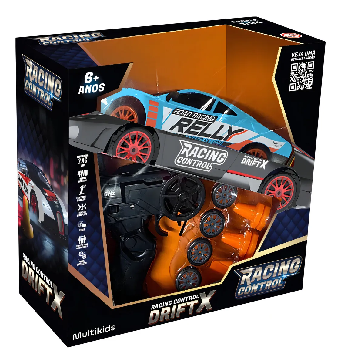 Carro De Corrida De Controle Remoto Driftx Azul - Br2416