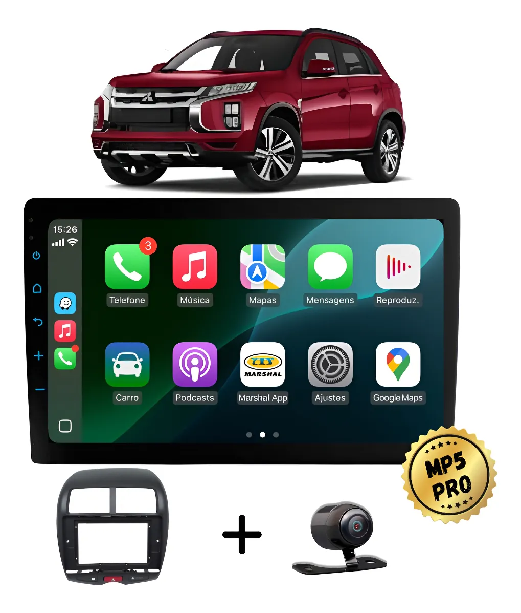 Kit Multimidia Mp5 Pro+ 9' Outlander Sport 2020 2021 2022
