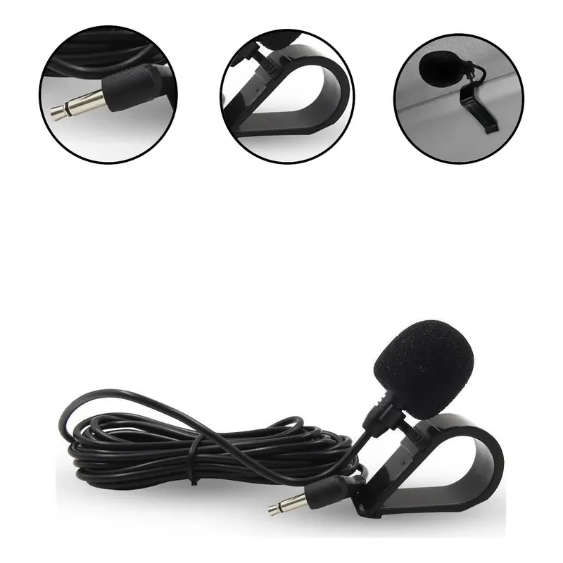 Microfone Externo Multimidia Android Mp5 P2 Preto