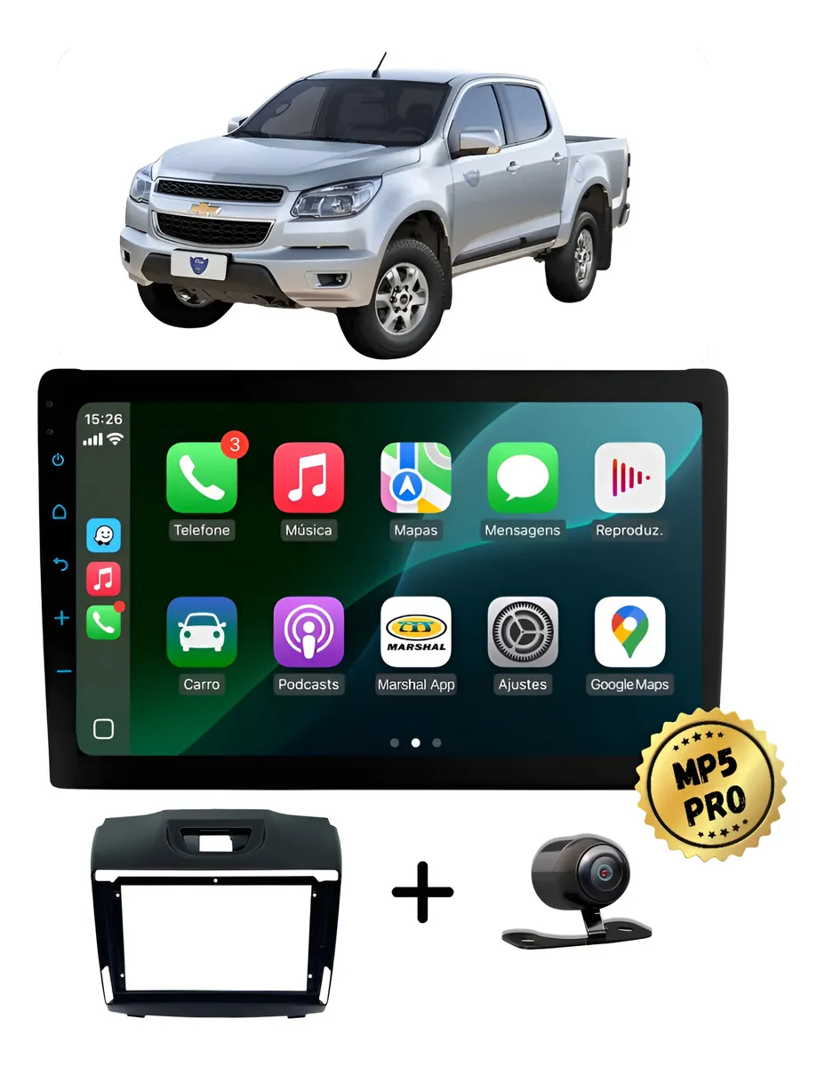 Kit Multimidia Mp5 Pro+ 9' S10 E Trailblazer 2013 2014 2015