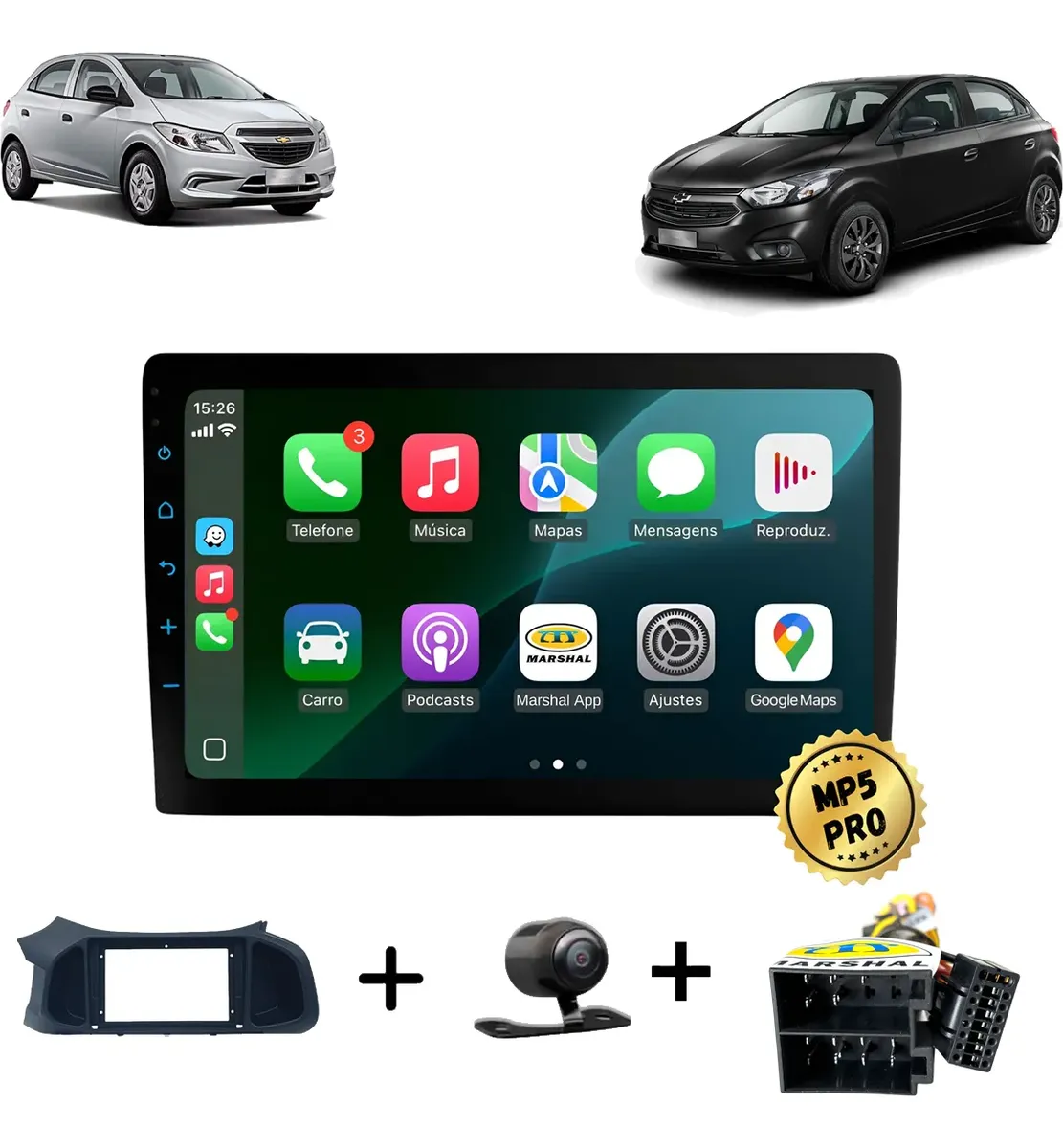 Kit Multimidia Mp5 Pro+ 9'' Para Onix G1 E Joy 2012 A 2021