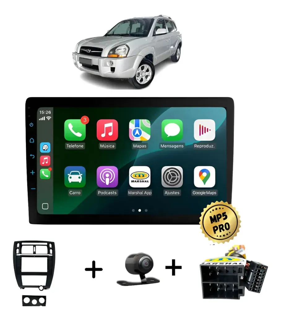 Kit Multimidia Mp5 Pro+ 9' Tucson G1 2006 2007 Até 2016